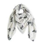 Large Cotton Silk Square Scarf Wrap, Zebra Print Cotton Silk Scarf, Mother's Day Gift