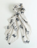 Large Cotton Silk Square Scarf Wrap, Zebra Print Cotton Silk Scarf, Mother's Day Gift