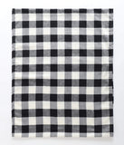Women Buffalo Plaid Infinity Scarf Black and White (Ivory White), 100% Cotton Flannel Infinity Scarf
