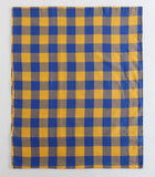 Women Buffalo Plaid Infinity Scarf Yellow and Blue, 100% Cotton Flannel Infinity Scarf