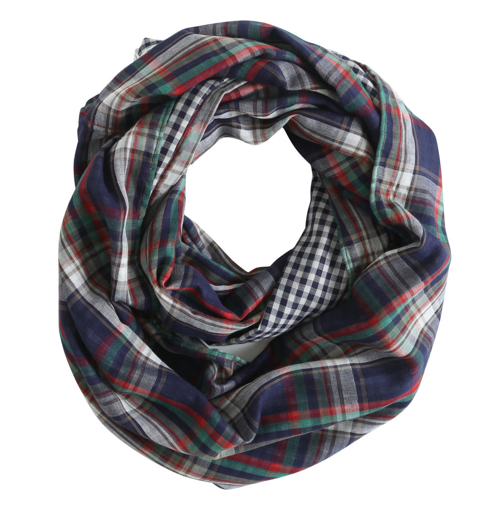 Plaid/Gingham Cotton Infinity Scarf