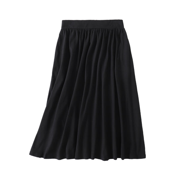Timeless Black A line Midi Skirt