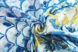 Cotton Silk Oversized Square Scarf Shawl Wrap, Greek God Poseidon Scarf