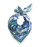 Cotton Silk Oversized Square Scarf Shawl Wrap, Greek God Poseidon Scarf