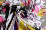 Silk Blend Neckerchief scarf, Women's Neckerchief, Silk Cotton Neck Scarf, Multicolor Silk Cotton Small Square Scarf